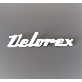Felirat VELOREX, műanyag, fehér