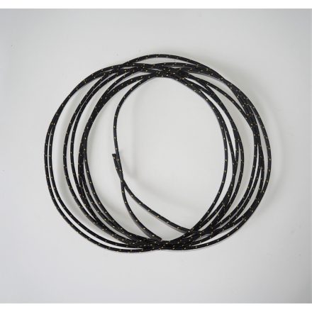 Elektromos kábel ragasztott fonattal 1,5 mm, fekete sárgával, 1m, Jawa, ČZ