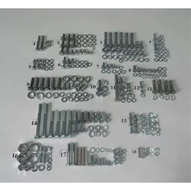   Csavarkészlet (motorblokk csavarjai nélkül), galvanizált, Jawa 350 Panelka typ 360/361