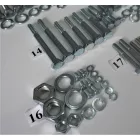 Csavarkészlet (motorblokk csavarjai nélkül), galvanizált, Jawa 350 Panelka typ 360/361