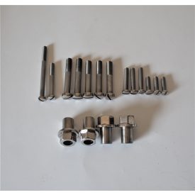   Motorblokkfedél csavarkészlet, korrózióálló, polírozott, Jawa 250 typ 353 Kyvacka I typ, 250 Perak