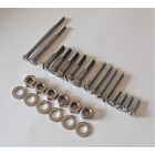 Motorblokkfedél csavarkészlet, korrózióálló, polírozott, Jawa 350 Perak, Ogar