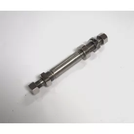   Első kerék tengely anyákkal, 150 mm kerékagyhoz, korrózióálló, polírozott, Jawa 175/250 Special