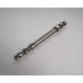   Kerék tengely hátsó anyákkal, kerék díszlemez 150 mm, korrózióálló, polírozott, Jawa 175/250 Special