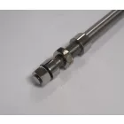 Kerék tengely hátsó anyákkal, kerék díszlemez 150 mm, korrózióálló, polírozott, Jawa 175/250 Special