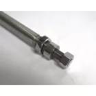 Kerék tengely hátsó anyákkal, kerék díszlemez 150 mm, korrózióálló, polírozott, Jawa 175/250 Special