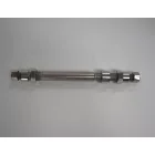 Kerék tengely hátsó anyákkal, kerék díszlemez 150 mm, korrózióálló, polírozott, Jawa 175/250 Special