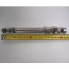 Kerék tengely hátsó anyákkal, kerék díszlemez 150 mm, korrózióálló, polírozott, Jawa 175/250 Special