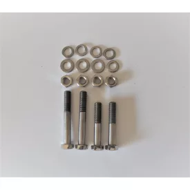   Csavarkészlet hátsó rugóstag felfogatáshoz, korrózióálló, polírozott, Jawa 250/350 Perak, Ogar, 500 OHC 01
