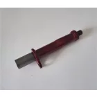 Lábtartó cső, bal, piros lakkozott, Jawa 250 Perak