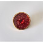 Üveg prizma, piros, polírozott sárgaréz kerettel, Ø53 mm, Jawa, ČZ