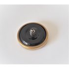 Üveg prizma, piros, polírozott sárgaréz kerettel, Ø53 mm, Jawa, ČZ