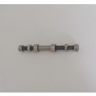 Kerék tengely hátsó anyákkal, kerék díszlemez 135 mm, korrózióálló, polírozott, Jawa 175 Villiers, Special