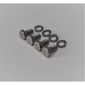   Csavarok alátétekkel kipufogódob tartó, M8, 4 db, korrózióálló/polírozott, Jawa Kyvacka, Panelka