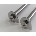 Lábtartó rögzítők, 2 db, hátsó, korrózióálló/polírozott, Jawa Villiers, Special