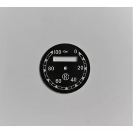   Kilométeróra számlap 0-100km/h, fekete-fehér, K, ČZ 125/150 B, C, T, 501