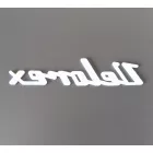 Felirat VELOREX, műanyag, fehér