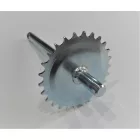 Pedáltengely, 26 fogú, galvanizált, Jawa Babetta 210