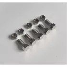 Csavar és anya készlet hátsó lánckerékhez, korrózióálló, polírozott, Jawa Special