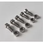 Csavar és anya készlet hátsó lánckerékhez, korrózióálló, polírozott, Jawa Special