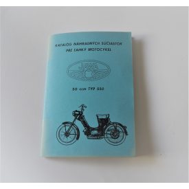   Alkatrész-katalógus Jawa 50 typ 550 - szlovák nyelvű A5 formátumú, 48 oldal