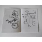 Elektromos bekötési rajz Jawa 50 typ 05/550/555 - szlovák nyelvű A5 formátumú, 20 oldal