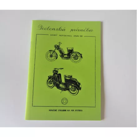 Szerelési útmutató Jawa 50 typ 550/555 - szlovák nyelvű A5 formátumú, 47 oldal