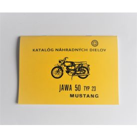   Alkatrész-katalógus Jawa 50 typ 23 MUSTANG - szlovák nyelvű A5 formátumú, 68 oldal