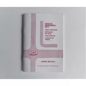  Alkatrész-katalógus JAWA 350/634 - cseh nyelvű, ENGLISH, GERMAN, A5 formátumú, 80 oldal