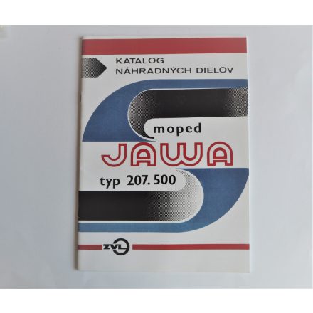 Alkatrész-katalógus Jawa 50 typ 207.500 BABETTA - szlovák nyelvű A4 formátumú, 31 oldal