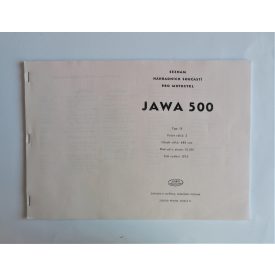   Alkatrész-katalógus JAWA 500 OHC - cseh nyelvű, A4 formátumú, 60/120 oldal