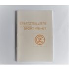 Alkatrész-katalógus ČZ 476/477 - L.GERMAN, A4 formátumú, 90 oldal