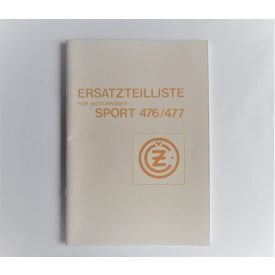   Alkatrész-katalógus ČZ 476/477 - L.GERMAN, A4 formátumú, 90 oldal