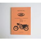 Alkatrész-katalógus JAWA Californian - cseh nyelvű, A5 formátumú, 70 oldal