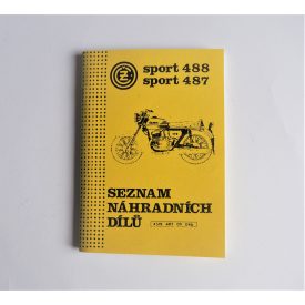   Alkatrész-katalógus ČZ SPORT 488, 487 - cseh nyelvű, A5 formátumú, 79 oldal