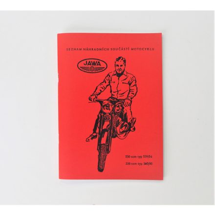 Alkatrész-katalógus JAWA- 250 typ 559/04, 350 typ 360/00 - cseh nyelvű, A5 formátumú, 91 oldal