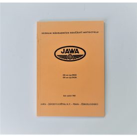   Alkatrész-katalógus JAWA- 250 typ 559/02, 350 typ 354/06 - cseh nyelvű, A5 formátumú, 93 oldal