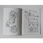 Elektromos bekötési rajz Jawa 250/350 typ 353/03, 559/02, 354/03, 354/06 - cseh nyelvű A5 formátumú, 30 oldal