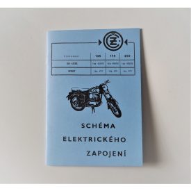   Elektromos bekötési rajz ČZ 125/175/250 - cseh nyelvű A5 formátumú, 37 oldal