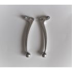 Kormánykar, golyós végű, alumínium, nem polírozott, Jawa, ČZ