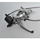 Fékrendszer komplett, főfékhenger, fékcső, kétdugattyús munkahenger, fékpofák Jawa 638-640