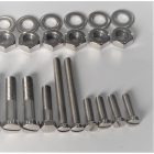 Motorblokkfedél csavarkészlet, korrózióálló, polírozott, Jawa Kyvacka typ 354, Panelka typ 360, 361