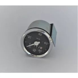   Kilométeróra, 80 km/h, Ø48 mm, krómozott keret, fehér mutató, Jawa 20-23