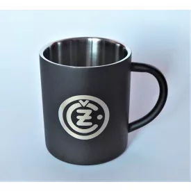 Bögre, fekete, korrózióálló, 250 ml, logo ČZ