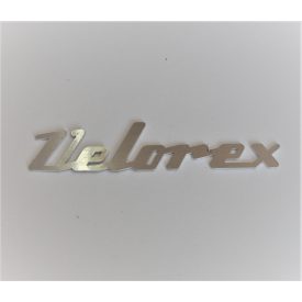 Felirat VELOREX, alumínium
