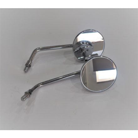 Hátsó visszapillantó tükrök. Jobb + Bal kerek M10x1,25 RH, krómozott, Jawa, ČZ