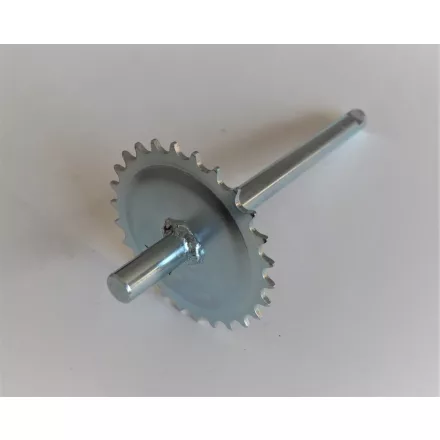 Pedáltengely, 26 fogú, 227 mm, galvanizált, Jawa Babetta 207