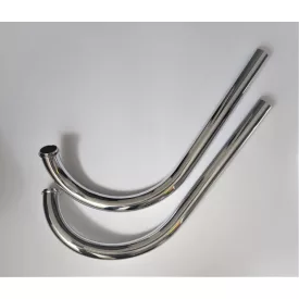   Kipufogókönyök, hosszú, halfarkú dobhoz, krómozott, Jawa 250 typ 353 Kyvacka