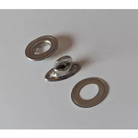   Csavarzár vízhatlan ponyva forgótartozékhoz, rögzítőgomb, 8 mm, nikkelezett-nikkelezett acél, VELOREX 175/250/350