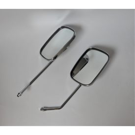   Hátsó visszapillantó tükrök. Jobb + Bal, kerekített M10x1,25 2RH, krómozott, Jawa, ČZ